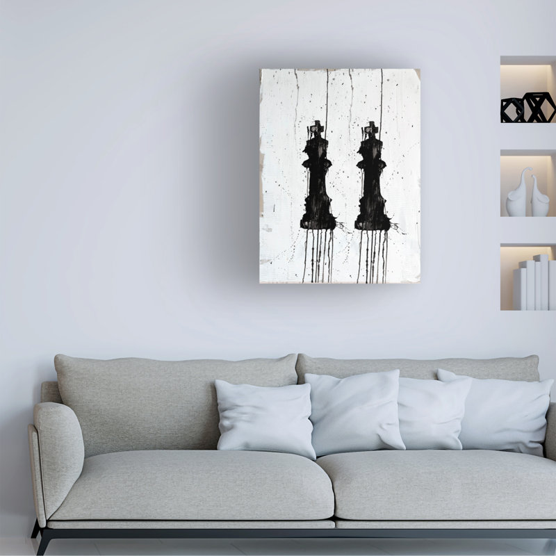Reproduction sur toile «Chess P pièces I» de Bachelor, H 24 po x l 18 po