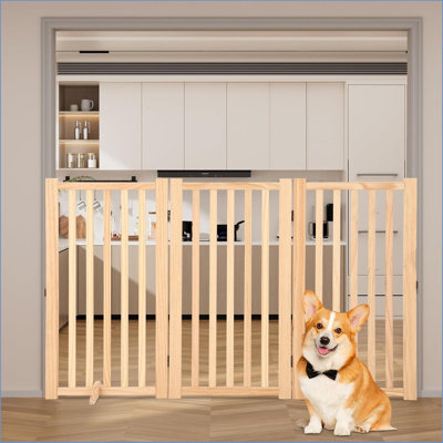 Manufactured Wood Free Standing Pet Gate