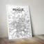 Prague City Map - No Frame Print-867575518