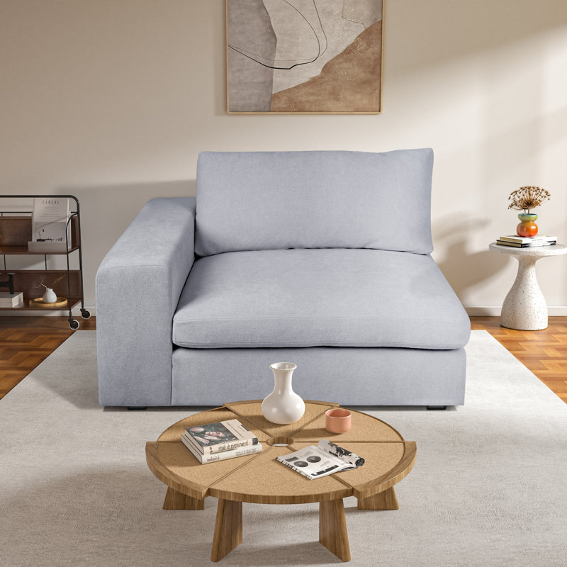 Fauteuil large 50 po Ojai, Tissage simple gris