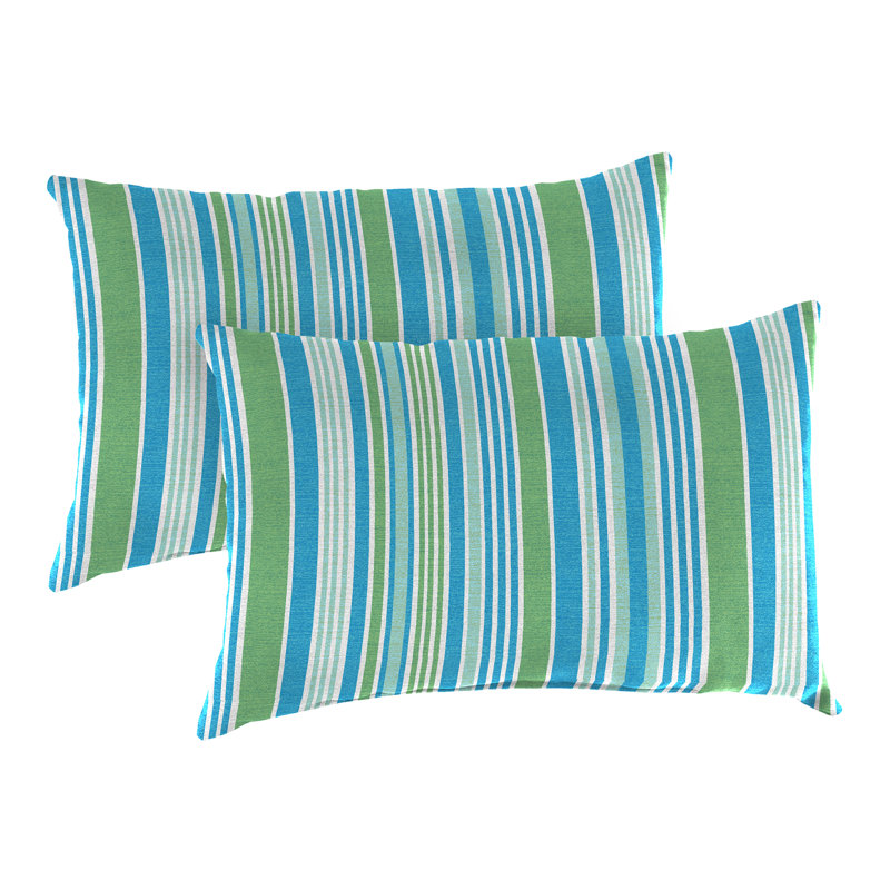 18" x 12" Outdoor Lumbar Throw Pillow, Carter Autumn Maroon