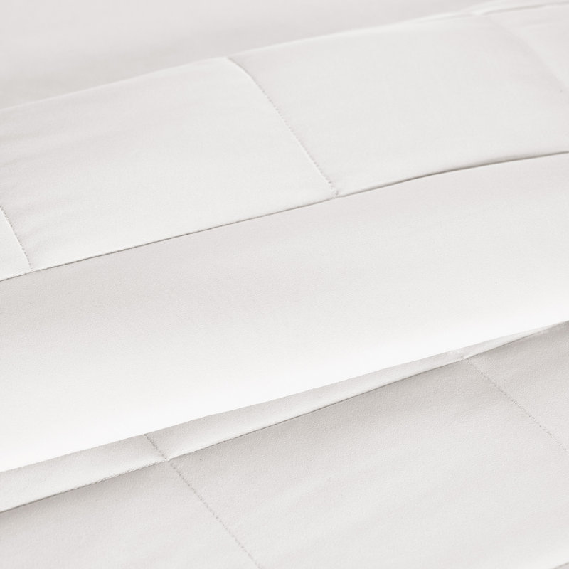 Wonderful Cooling 3-Piece Jersey Quilt Set, King Quilt + 2 King Shams, White
