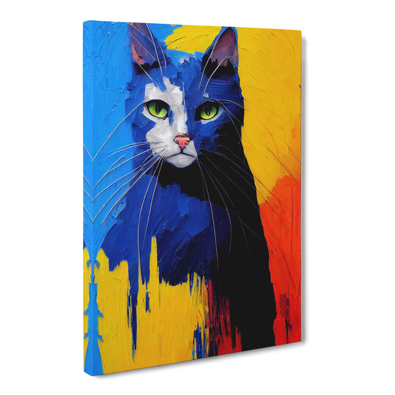 Cat Palette Knife Vol.3 - Wrapped Canvas, 50cm H x 35cm W x 3cm D