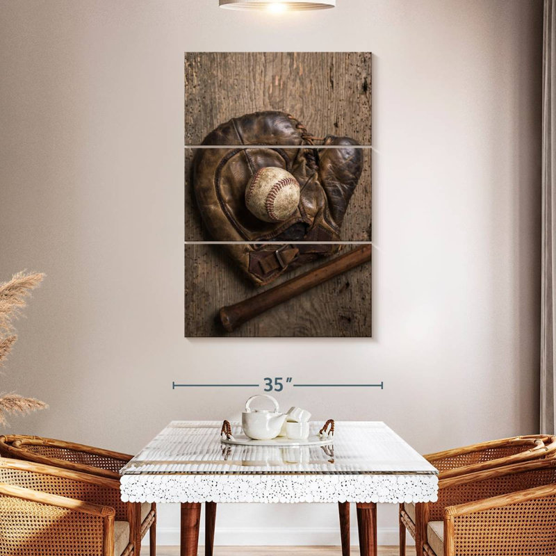 Sireci Rustic Baseball, 50" H x 32" W