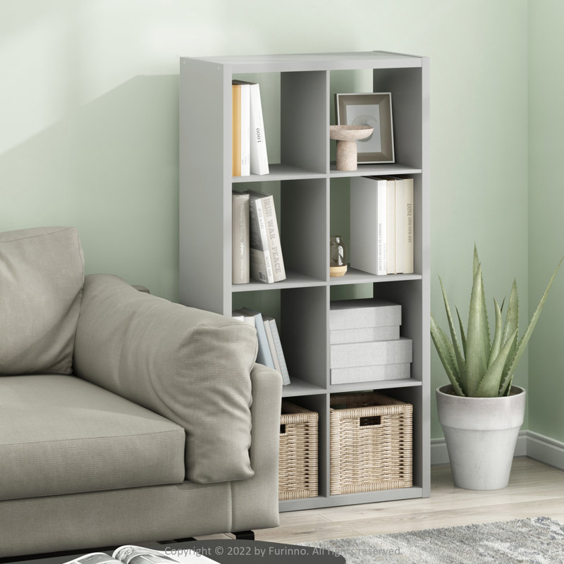 Arlton 6-Cube Bookcase, White, (2 Shevles) 29.92"H x 15.87"W x 14.57"D