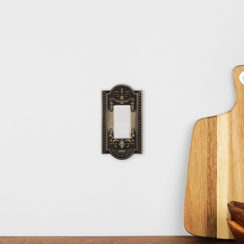 Meadows 1-Gang Rocker Wall Plate, Antique Brass