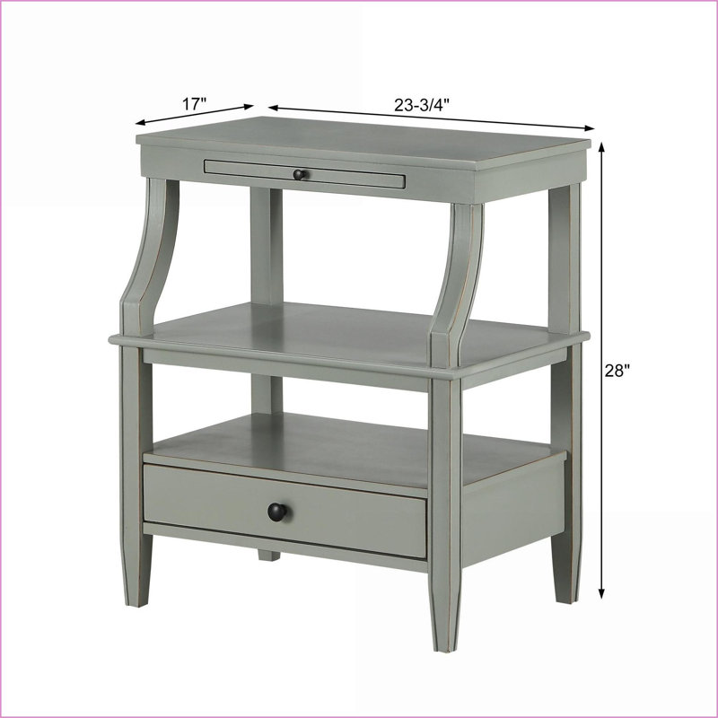 Table basse Newland Antique Grey Blue Midnight Espace de rangement spacieux pour le salon / la chambre à coucher