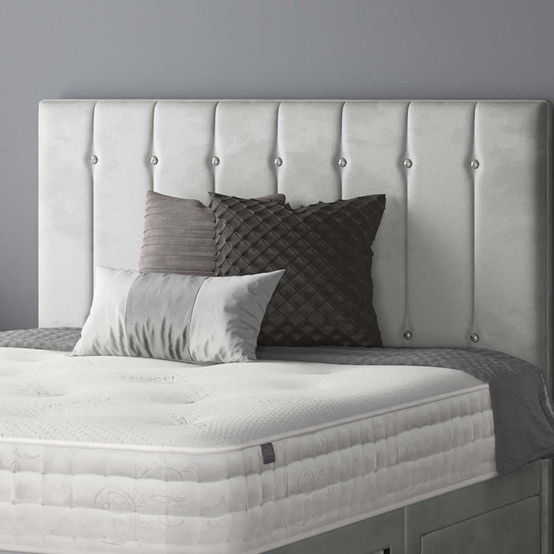 New Fairfield Divan Bed Base, Super King (6'), Silver, No Drawers