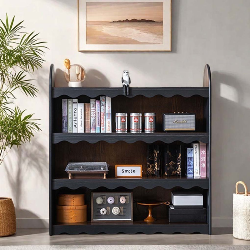 Bibliothèque de rangement en bois massif pour petits ménages