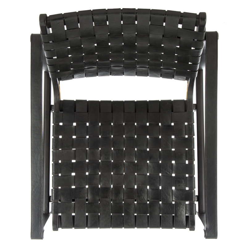 Armchair, Black Genuine Leather, Black