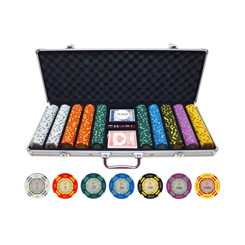 500 jetons de poker 500 pièces Crown
