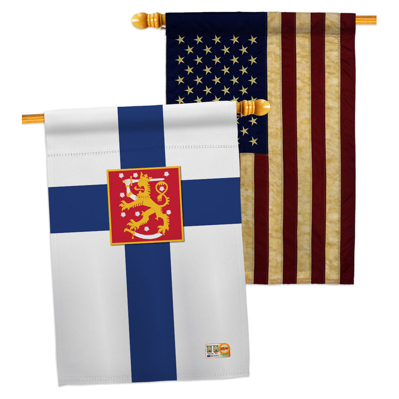 Drapeau de maison en polyester 2 côtés 3 pi 3 po x 2 pi 2 po