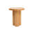 Round Solid Wood End Table,Natural