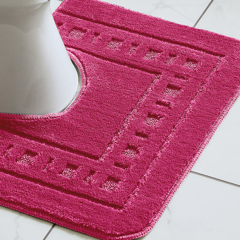 Armoni Bath Mat and Pedestal Set, Pink