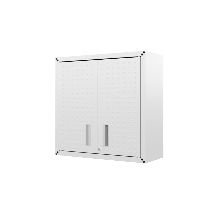 Floating Garage Cabinet, White