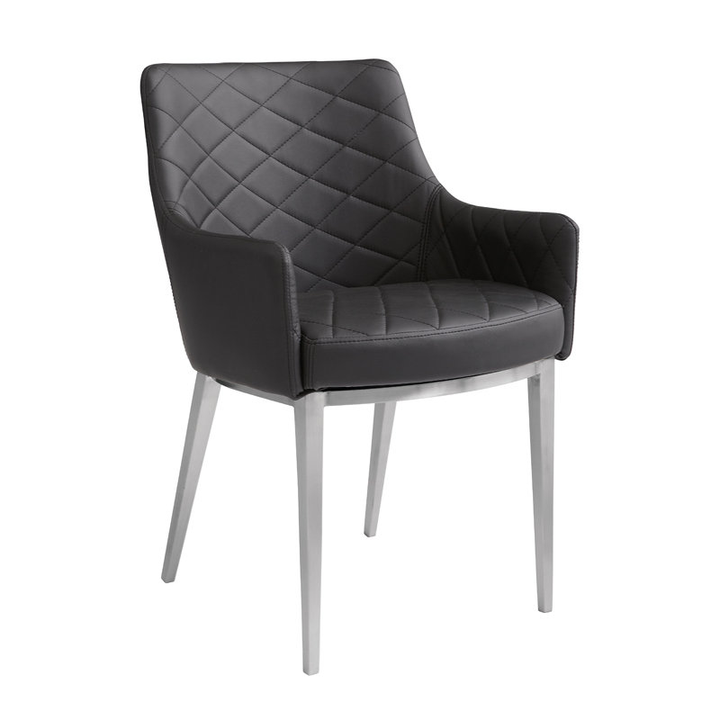 Fauteuil Dionara, Similicuir noir
