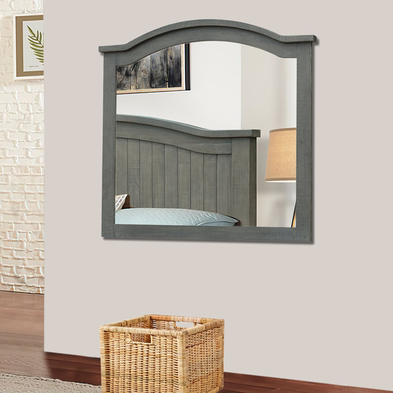 Epes Solid Wood Mirror, Antique Ash