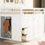 Lit mezzanine double avec options de rangement personnalisables - Mobilier de chambre à coucher blanc