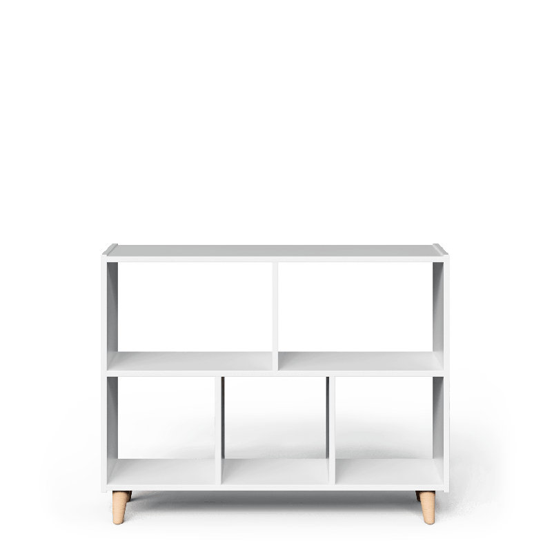 Tablette décalée pour enfants, horizontale, Blanc/naturel