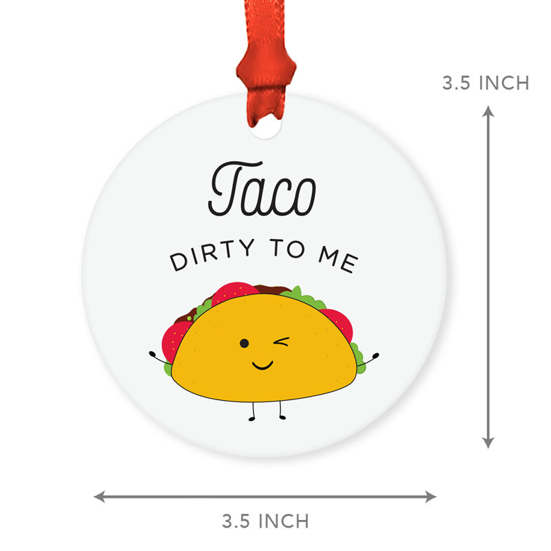 Ornement en forme de tacos Funny Food pun