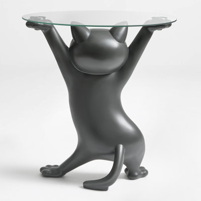 23''H Enchanting Cute Cat Side Table