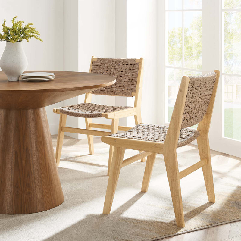 Saorise Wood Dining Side Chair, Natural, Natural