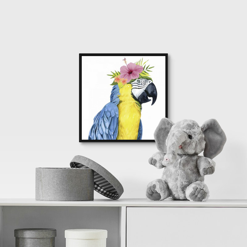 Art sur toile tropical halo ii Sickles, Cadre flottant noir, H 12 po x l 12 po x P 1,75 po