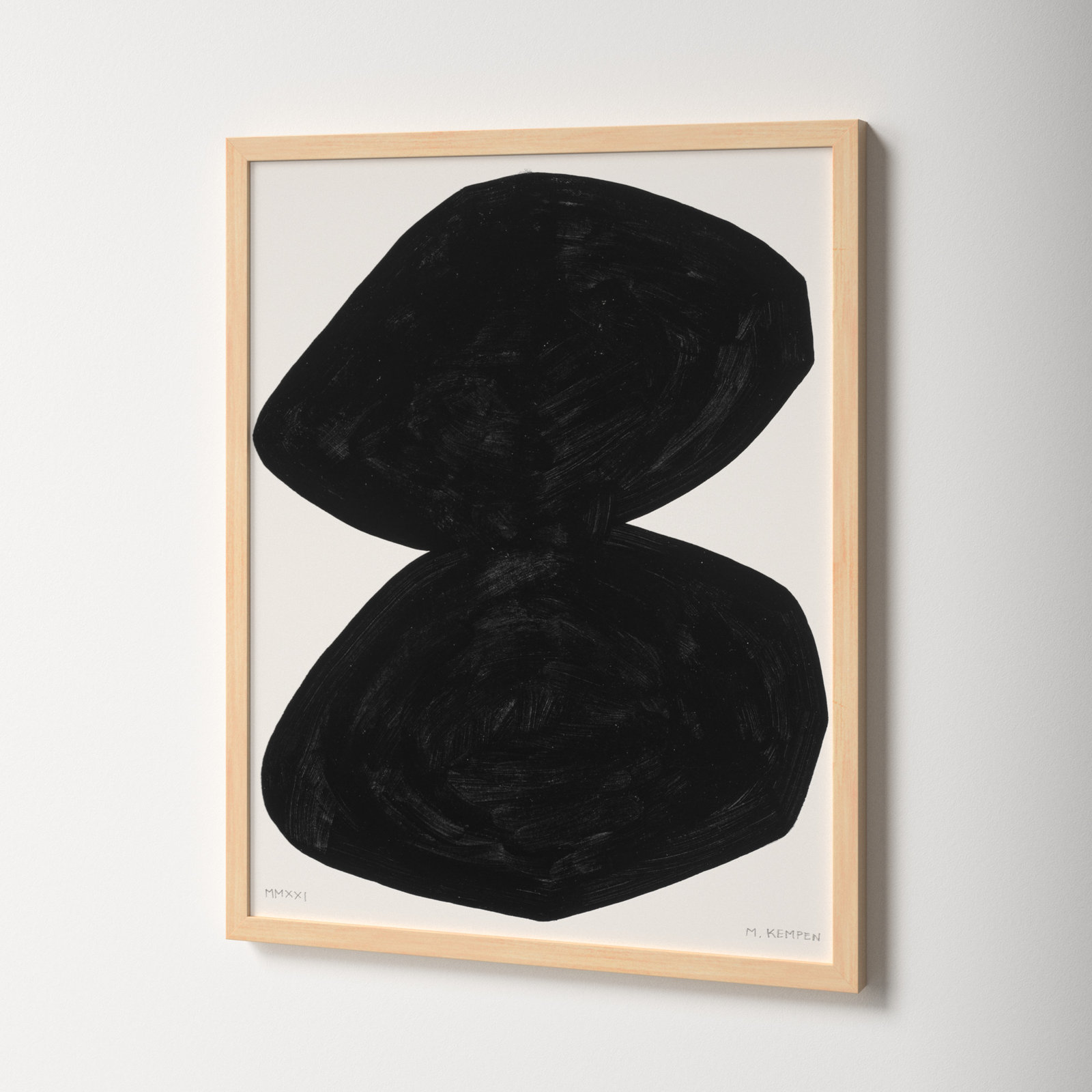 Module On White 2 by Michael Kempen, 30" H x 24" W x 1.25" D, Brown