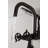 Kingston Brass Webb Three-Handle 2-Hole Adjustable Wall Mount Clawfoot Tub Faucet with Knurled Handle and Hand Shower-87094621