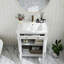 Meuble-lavabo Mid-Century avec base romaine, blanc-1243838190
