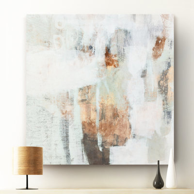 Burnished Mint I - Matted and Framed Under Acrylic Glass, Large Living Room Wall Art