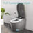 Modern Smart Toilet With Bidet, Auto Flush, Auto Open/Close,Heated Seat, Warm Water And Dry, Foam Shield Function-122371761