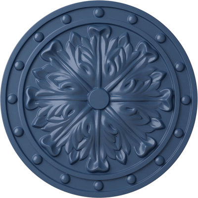 Endurathane Foster Acanthus Leaf Ceiling Medallion, 20 1/2"OD x 1 1/2"P (Fits Canopies up to 2 1/4"), Hand-Painted Americana Finish