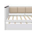 Lit de jour simple avec supports de rangement, dossier rembourré, port USB et lit gigogne-161436639