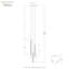 Luminaire suspendu en forme de flûte en verre 3 lumières Krystal-121096927