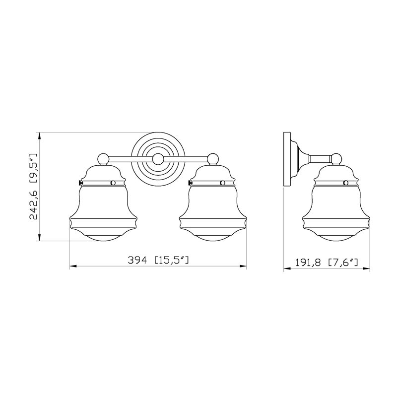 Lucas 2 - Light Dimmable Vanity Light, Matte Black