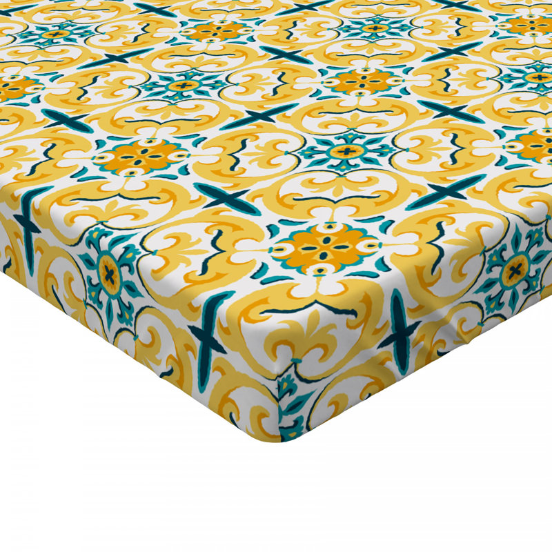 Victorian Microfiber Damask Fitted Sheet, Full Fitted Sheet