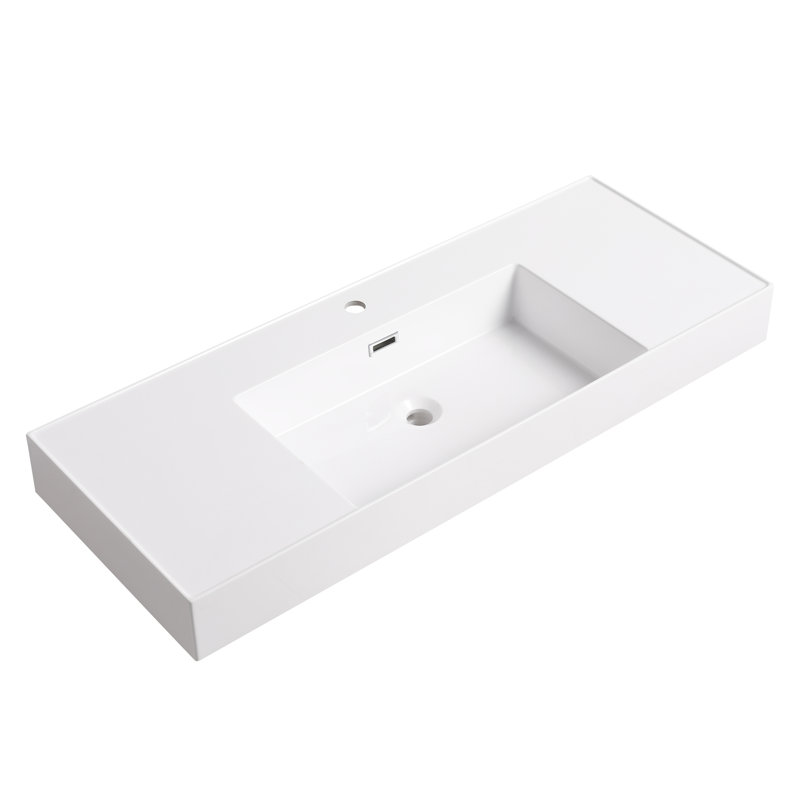 Lavabo de salle de bain 48 po en résine