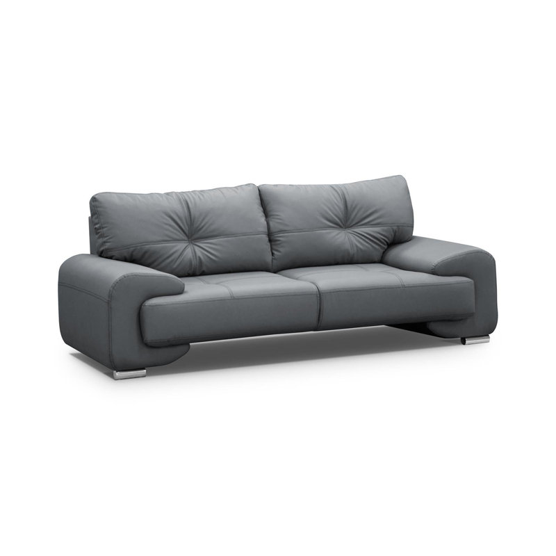 Cyntheia 3 - Piece Faux Leather Living Room Set, Grey
