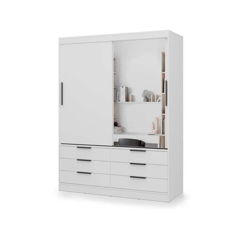 Manufactured Wood Wardrobe, White