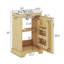 Meuble-lavabo de 20 po avec rangement pour porte d'armoire, lavabo en céramique encastré, portes à fermeture douce, tablette réglable