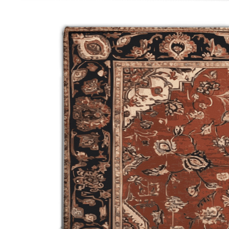 Tapis d'intérieur et d'extérieur brun Persian, Rectangulaire 2 pi x 3 pi