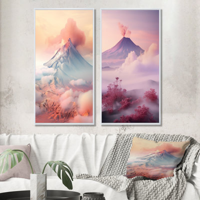 «Volcano Volcanic Dream», ensemble d'art mural sur toile Volcano