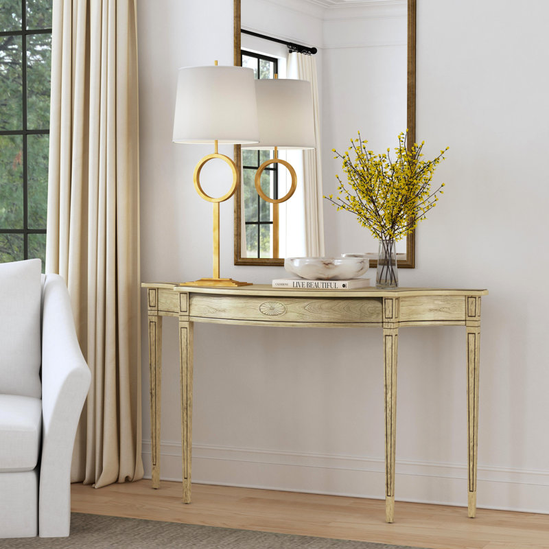 Chester Console Table, Antique Beige, 32" H x 54" W x 15" D