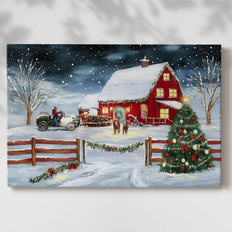 Christmas Holiday Art III- Gallery Wrapped Canvas-CXVIII, 12" H x 18" W