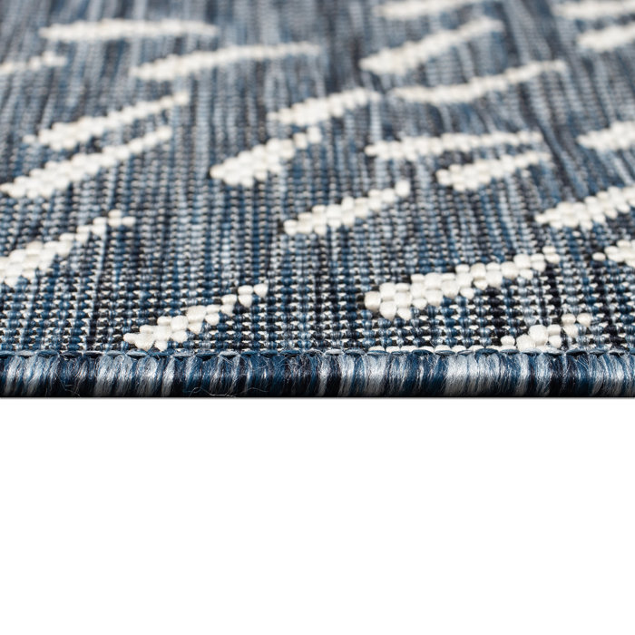 Sand & Stable Baffin Navy/White/Gray Indoor/Outdoor Rug & Reviews | Wayfair