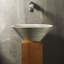 Lavabo de salle de bain vasque circulaire fait à la main Duotono Stone-16505541