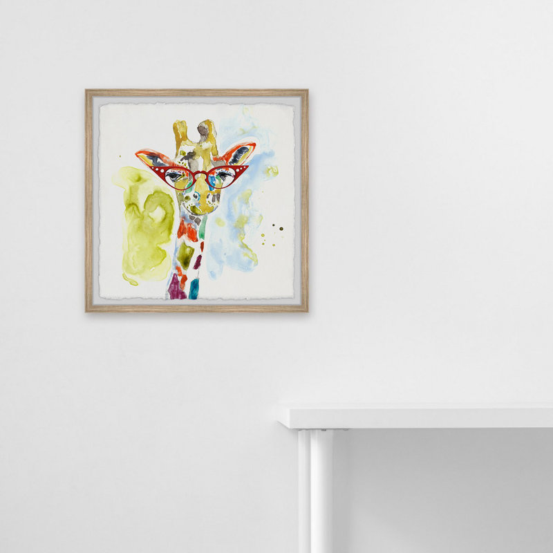 Benhurst Rainbow Giraffe, reproduction encadrée, H 12 po x l 12 po x P 1,5 po