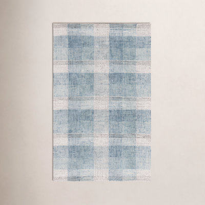 Hand-Tufted Wool Plaid Rug