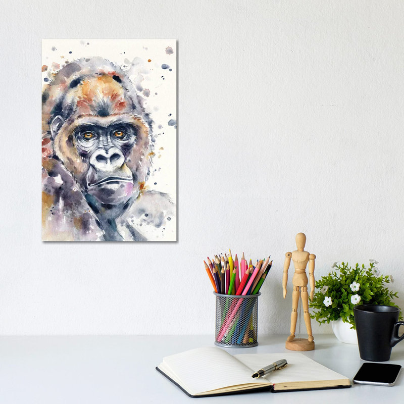 A World Away (Gorilla) 1 Piece Wrapped Canvas Painting, 20.32 cm H x 30.48 cm W
